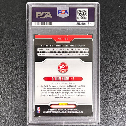 2019-20 Panini Chronicles Playbook #182 De'Andre Hunter Signed Card AUTO PSA/DNA