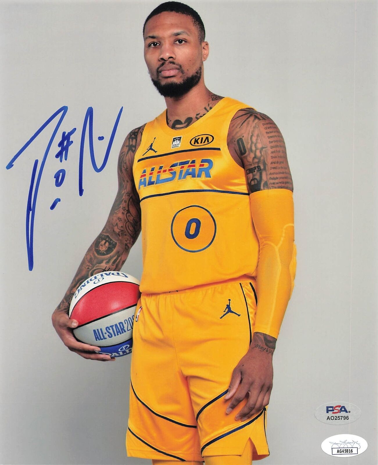 Damian Lillard signed 8x10 photo PSA/DNA NBA All Star Weekend