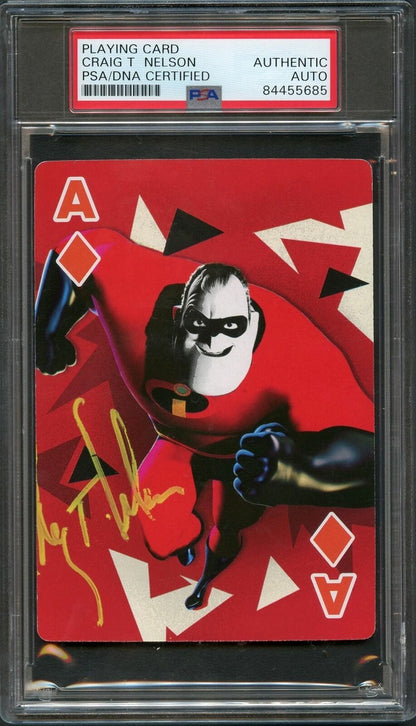 Craig T. Nelson Signed Playing Card PSA/DNA Slabbed Autographed The Incredibles