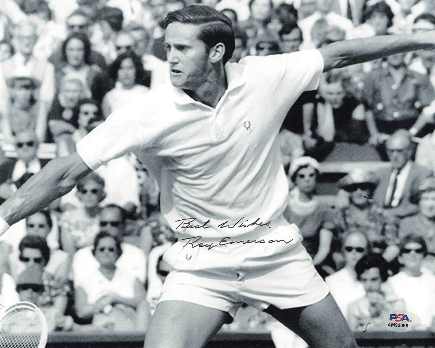 Roy Emerson Signed 8x10 Photo PSA Tennis