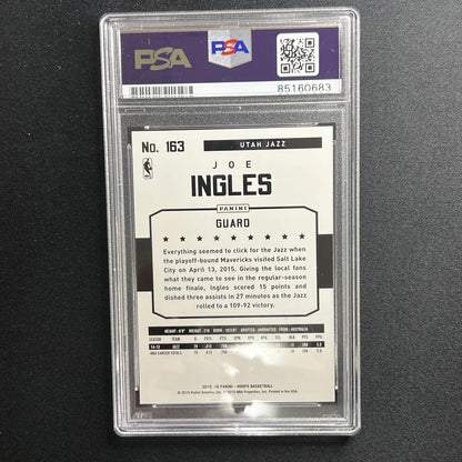 2015-16 NBA Hoops #163 Joe Ingles Signed Card AUTO 10 PSA Slabbed Jazz
