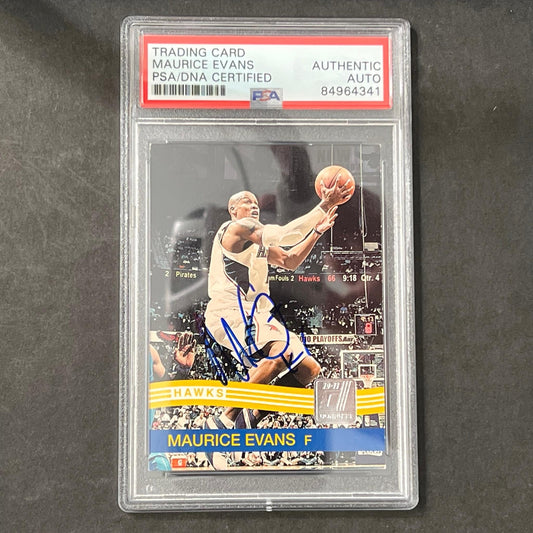 2000 Panini #156 Maurice Evans signed Card Auto PSA Slabbed Hawks