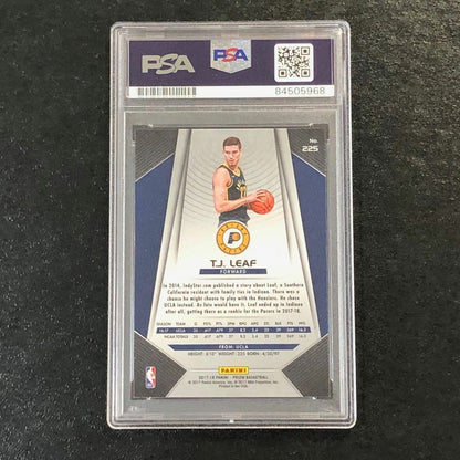 2017-18 Panini Prizm #225 TJ Leaf Signed Card AUTO PSA Slabbed RC Pacers