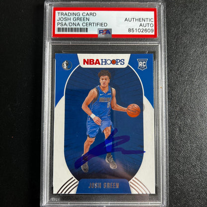 2020-21 Panini NBA Hoops #212 Josh Green Signed Card AUTO PSA Slabbed RC Maveric