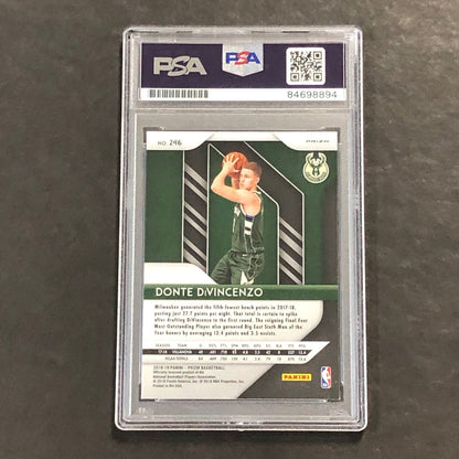 2018-19 Panini Prizm #246 DONTE DIVINCENZO Signed Card AUTO PSA/DNA Slabbed RC B