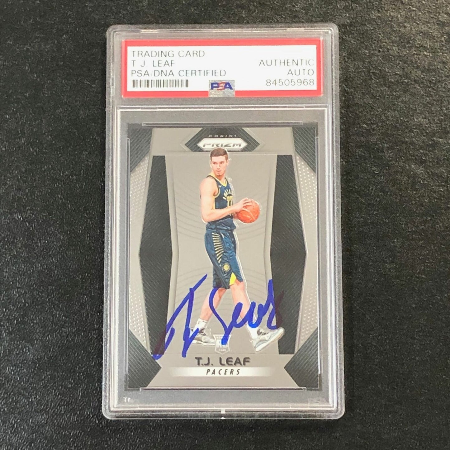 2017-18 Panini Prizm #225 TJ Leaf Signed Card AUTO PSA Slabbed RC Pacers