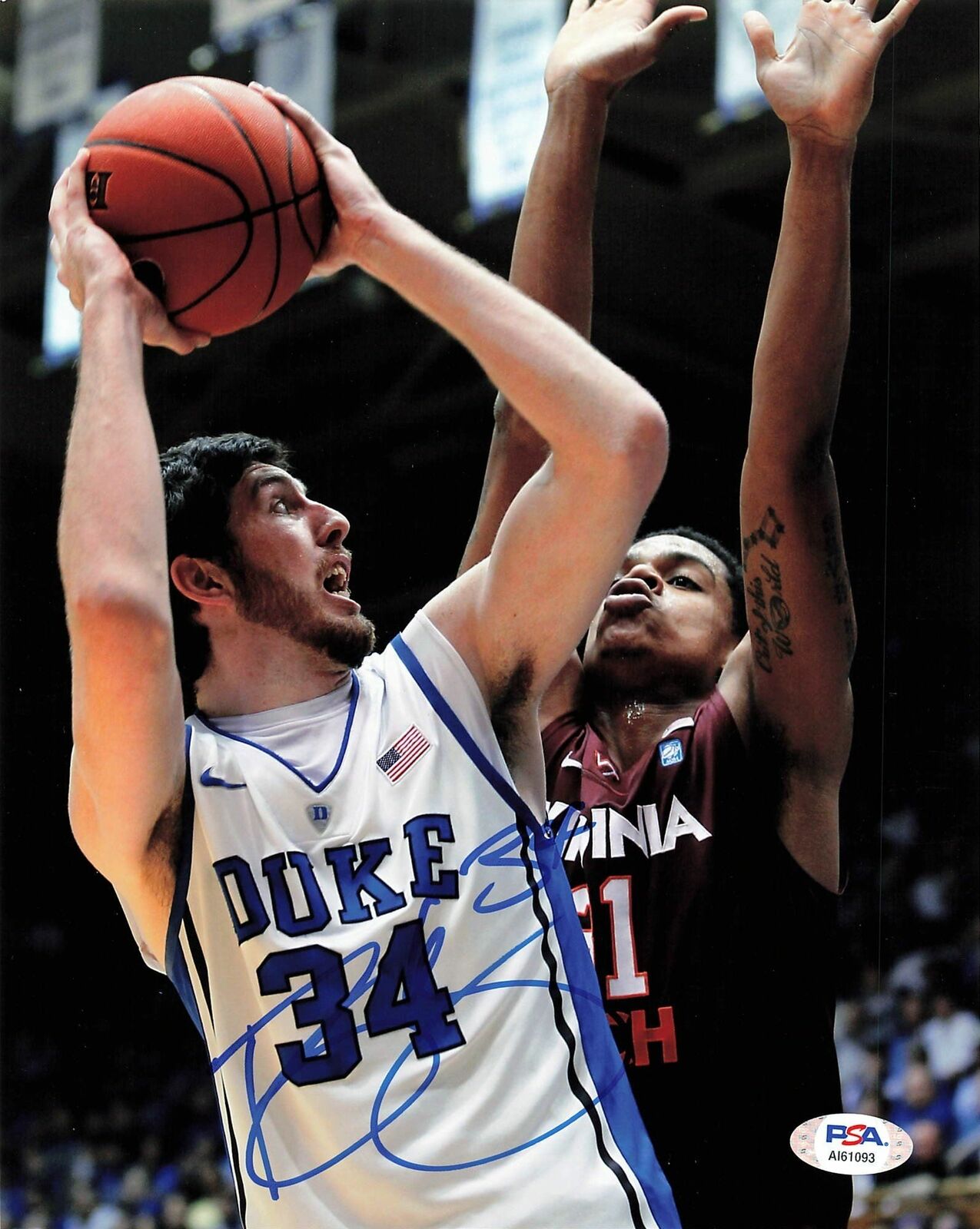 RYAN KELLY signed 8x10 photo PSA/DNA Duke Lakers Autographed