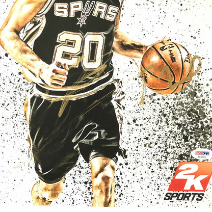 Manu Ginobili signed 12x18 photo PSA/DNA San Antonio Spurs Autographed