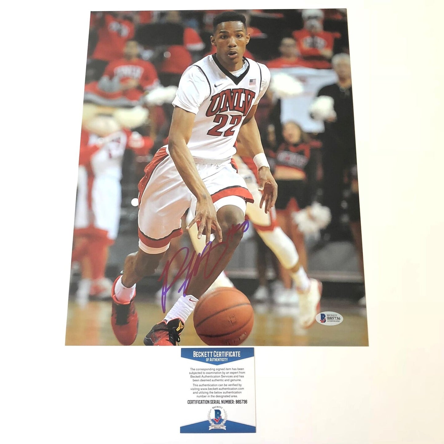 Patrick McCaw signed 11x14 photo BAS Beckett UNLV Runnin Rebels Autographed