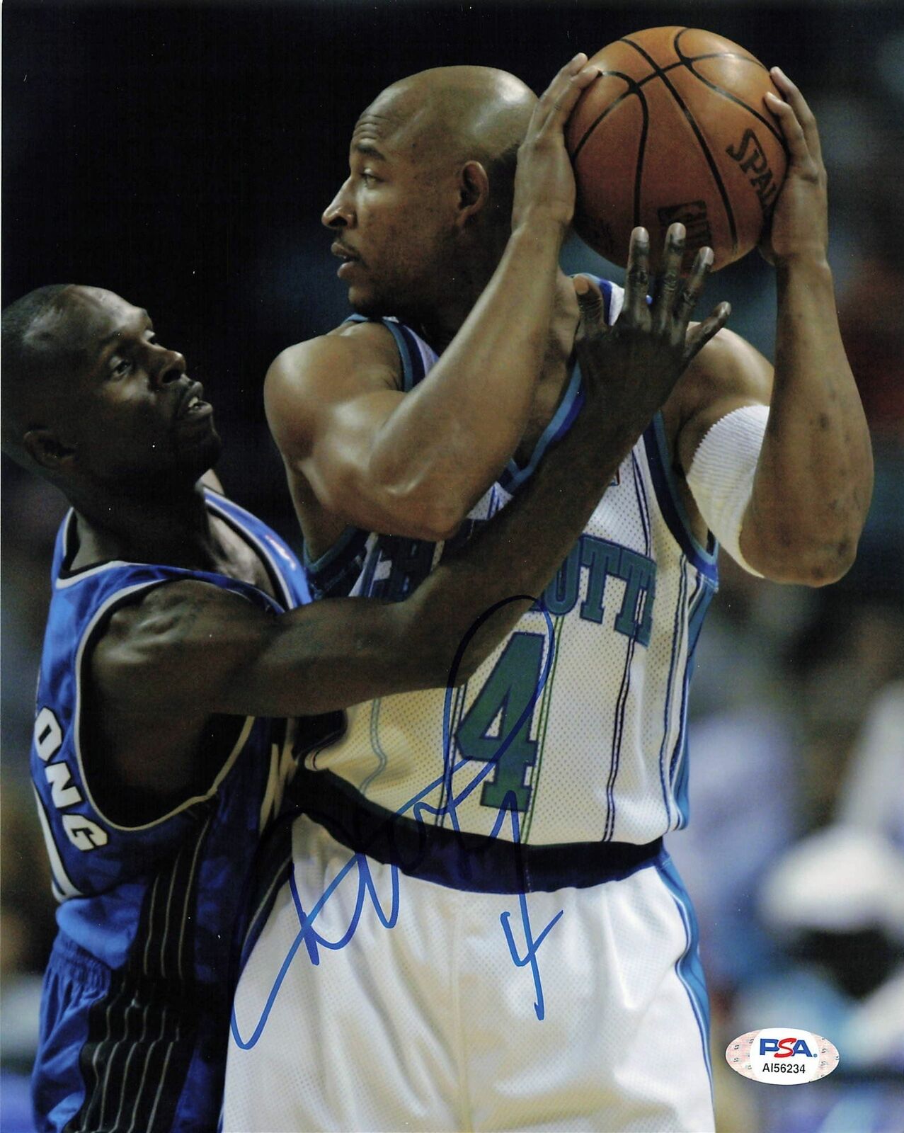 David Wesley signed 8x10 photo PSA/DNA Charlotte Hornets Autographed