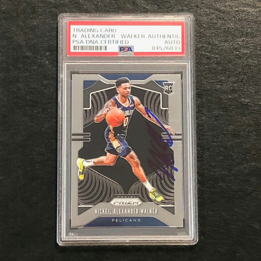 2019-20 Panini Prizm #263 Nickeil Alexander Walker Signed Card AUTO PSA Slabbed