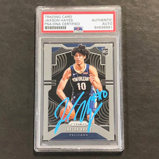 2019-20 Panini Prizm #254 Jaxson Hayes Signed Card PSA Slabbed RC Pelicans