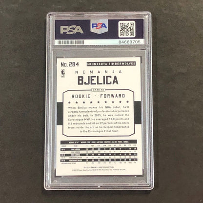 2015-16 NBA Hoops #284 Nemanja Bjelica Signed Card AUTO PSA/DNA Slabbed RC Timbe