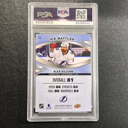 2023-24 Upper Deck Ice Battles #59 Alex Killorn Signed Card AUTO PSA slabbed Lig