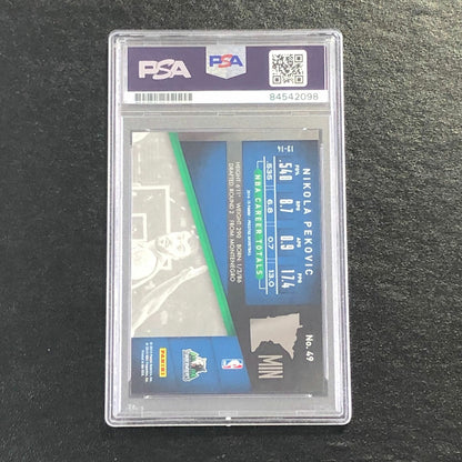 2014-15 Panini Prestige #49 Nikola Pekovic Signed Card AUTO 10 PSA Slabbed Timbe