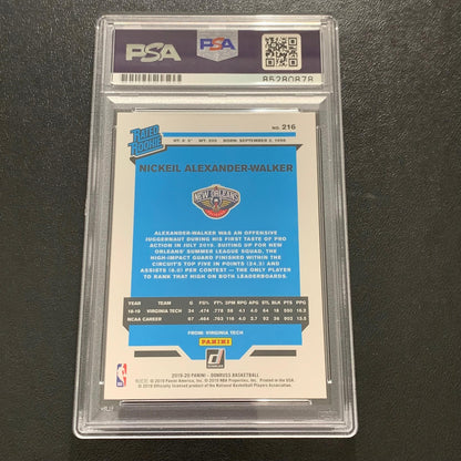 2019-20 Panini Donruss #216 Nickeil Alexander Walker Signed Card AUTO PSA Slabbe