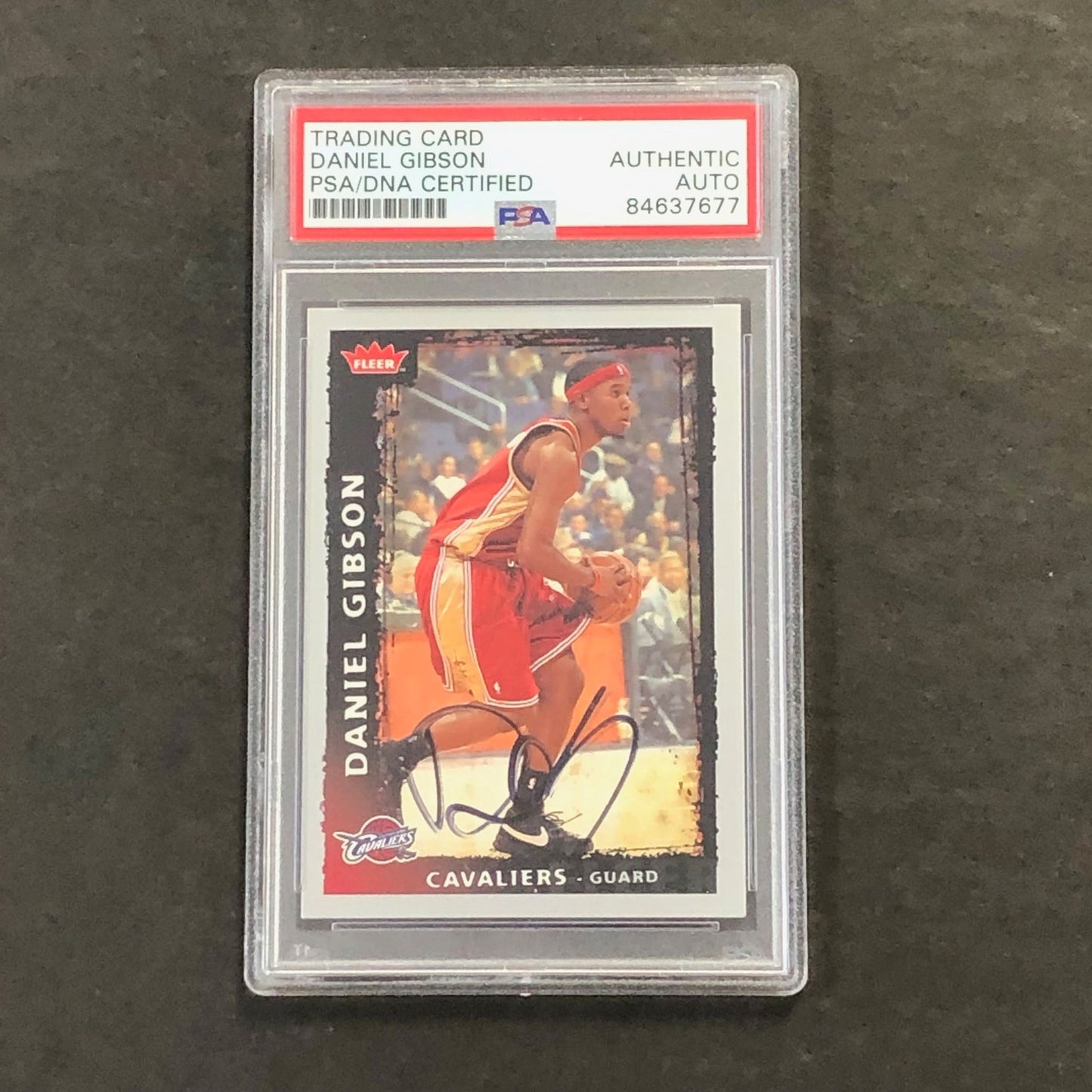 2008-09 Fleer #27 Daniel Gibson Signed Card AUTO PSA Slabbed Cavaliers