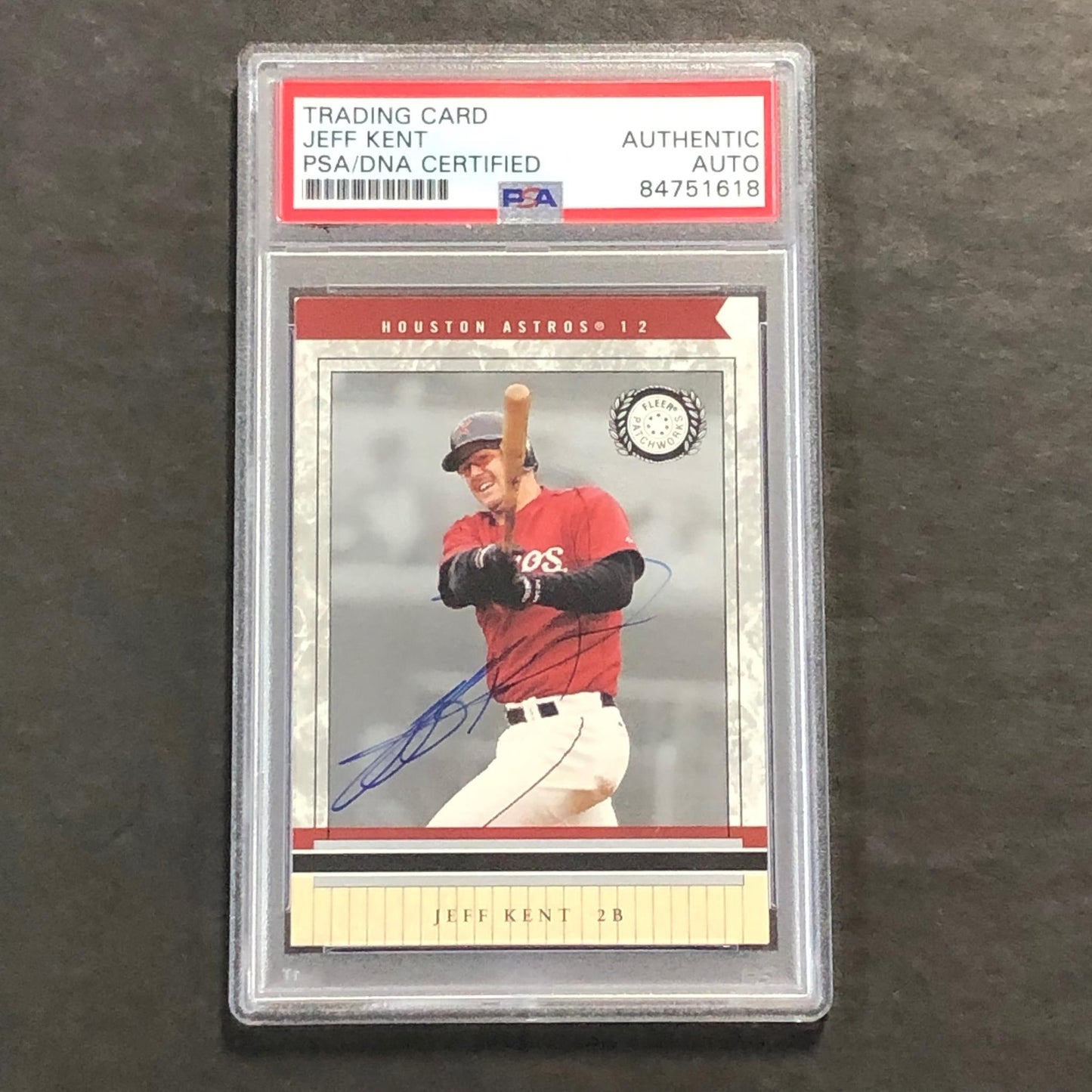 2003 Fleer #69 Jeff Kent Signed Card PSA Slabbed Auto Astros