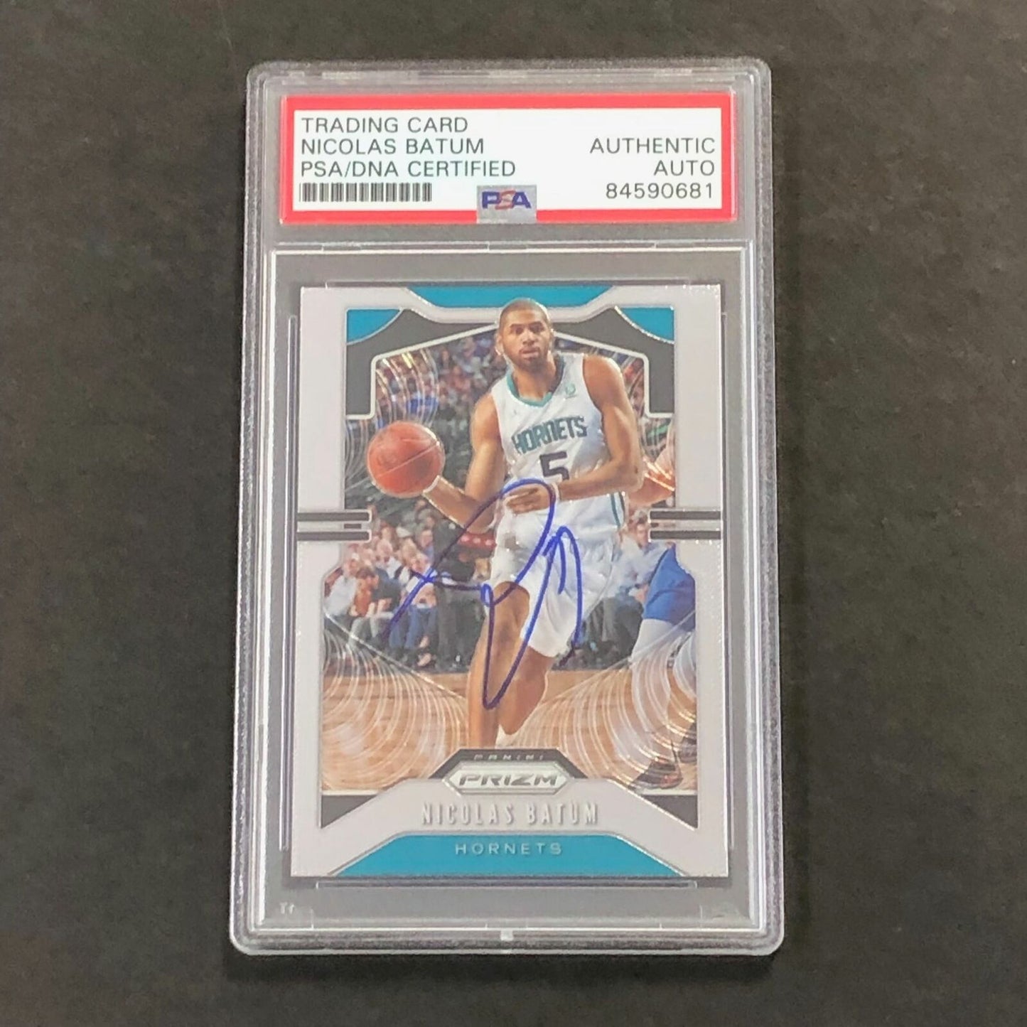 2019-20 Panini Prizm #57 Nicolas Batum Signed Card AUTO PSA Slabbed Hornets