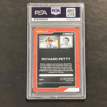 2021 Panini Prizm Racing Flashbacks #77 Richard Petty Signed Card AUTO PSA Slabb