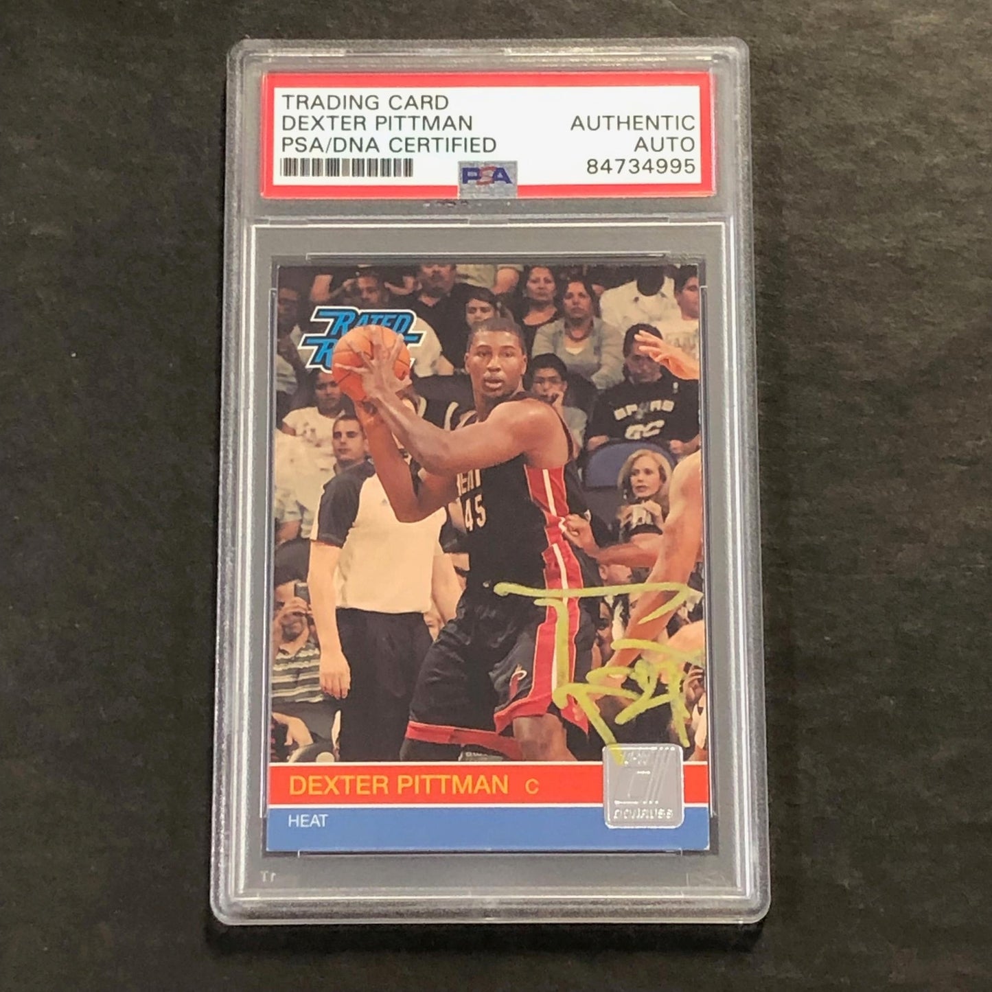 2010-11 Panini Donruss #258 Dexter Pittman Signed Card AUTO PSA Slabbed Heat