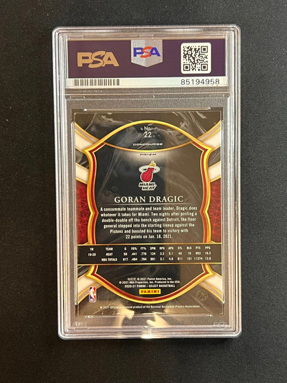 2019-20 Panini Select #22 Goran Dragic Signed Card AUTO PSA/DNA Slabbed Heat