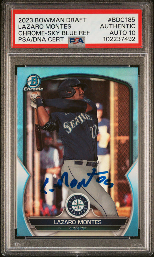 2023 Bowman Draft #BDC185 Lazaro Montes PSA A Auto 10
