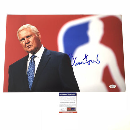 Jerry West signed 12x18 photo PSA/DNA Los Angeles Lakers Autographed