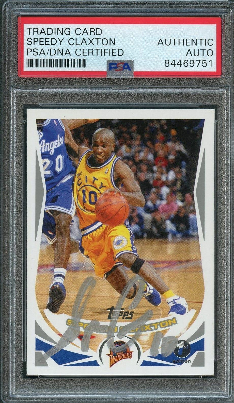 2004 Topps #208 Speedy Claxton Signed Card Auto PSA Slabbed