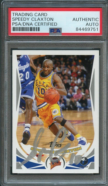 2004 Topps #208 Speedy Claxton Signed Card Auto PSA Slabbed