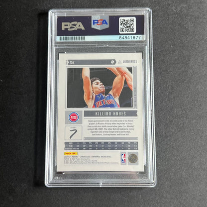2020-21 Panini Luminance #156 Killian Hayes Signed Card AUTO PSA Slabbed RC Pist