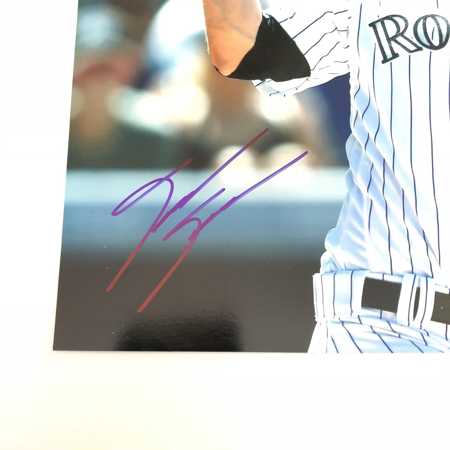 David Dahl signed 8x10 photo PSA/DNA Colorado Rockies Autographed