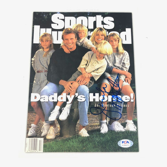 JOE MONTANA Signed SI Magazine PSA/DNA 49ers Autographed No Label