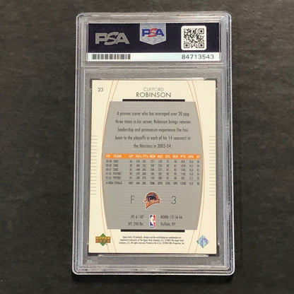 2003-04 Upper Deck #23 Clifford Robinson Signed Card AUTO PSA Slabbed Warriors