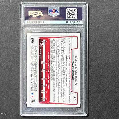 2012 Bowman Chrome #47 Kole Calhoun Signed Card Auto Grade 10 PSA Slabbed Angels
