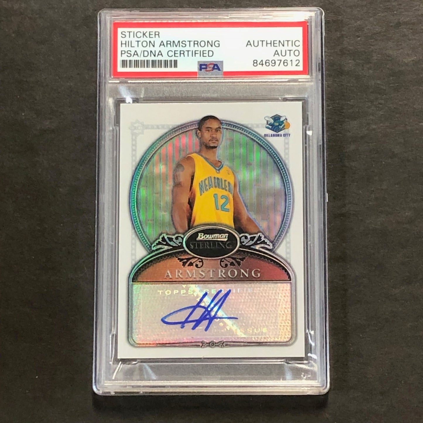 2006-07 Bowman Sterling #77 Hilton Armstrong Signed Card AUTO PSA/DNA Slabbed RC