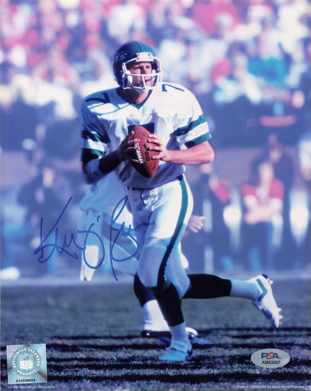 Ken O'Brian Signed 8x10 photo PSA/DNA Jets Autographed