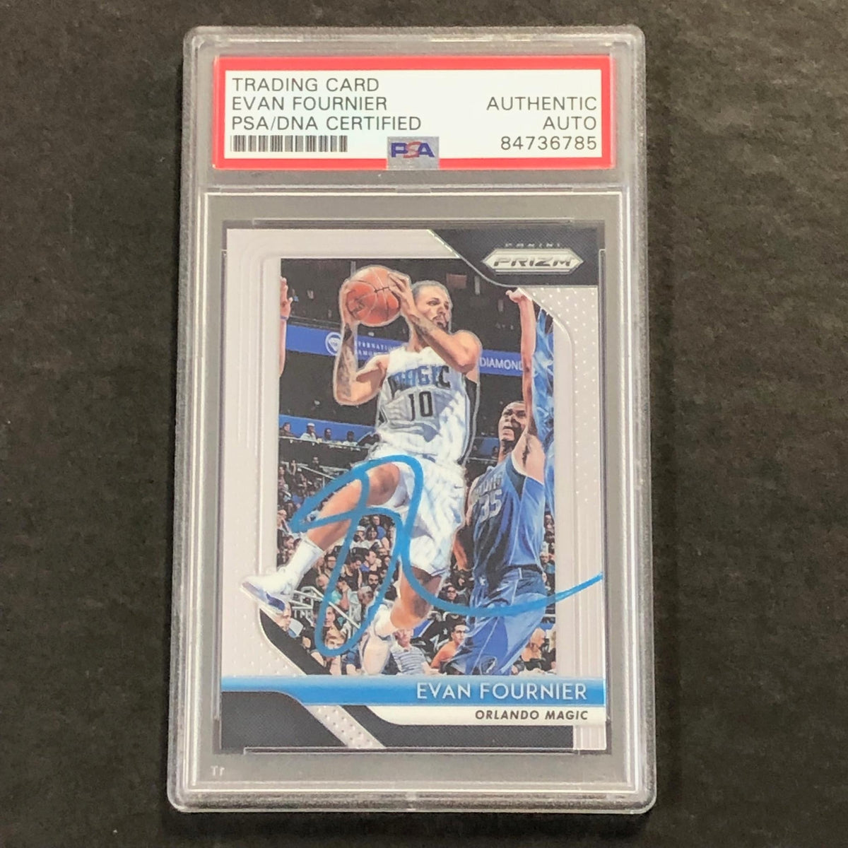 2018-19 Panini Prizm #139 Evan Fournier Signed Card AUTO PSA Slabbed Magic