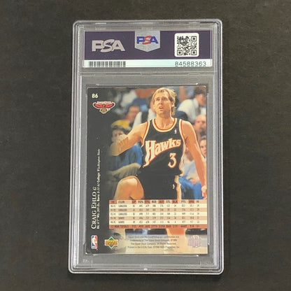 1995-96 Upper Deck #86 Craig Ehlo Signed Card AUTO PSA Slabbed Hawks