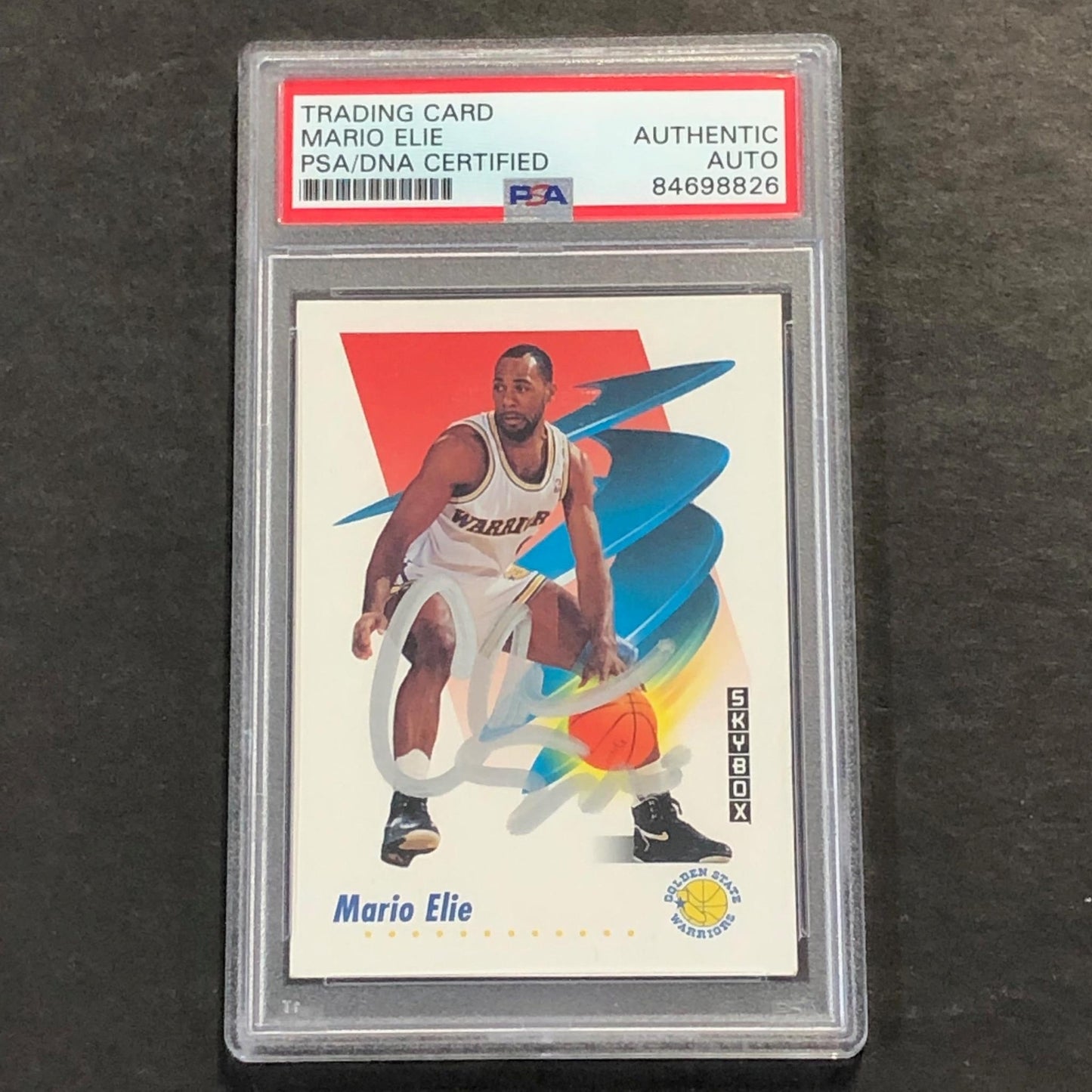 1991 SkyBox #89 Mario Elie Signed Card AUTO PSA Slabbed Warriors