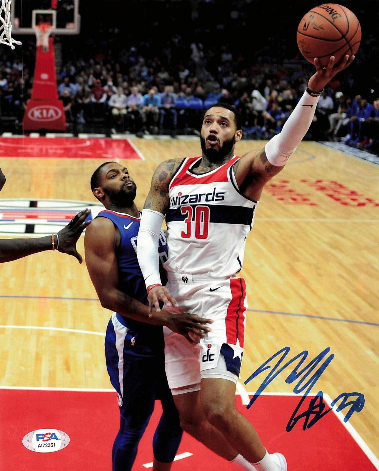 MIKE SCOTT signed 8x10 photo PSA/DNA Washington Wizards Autographed