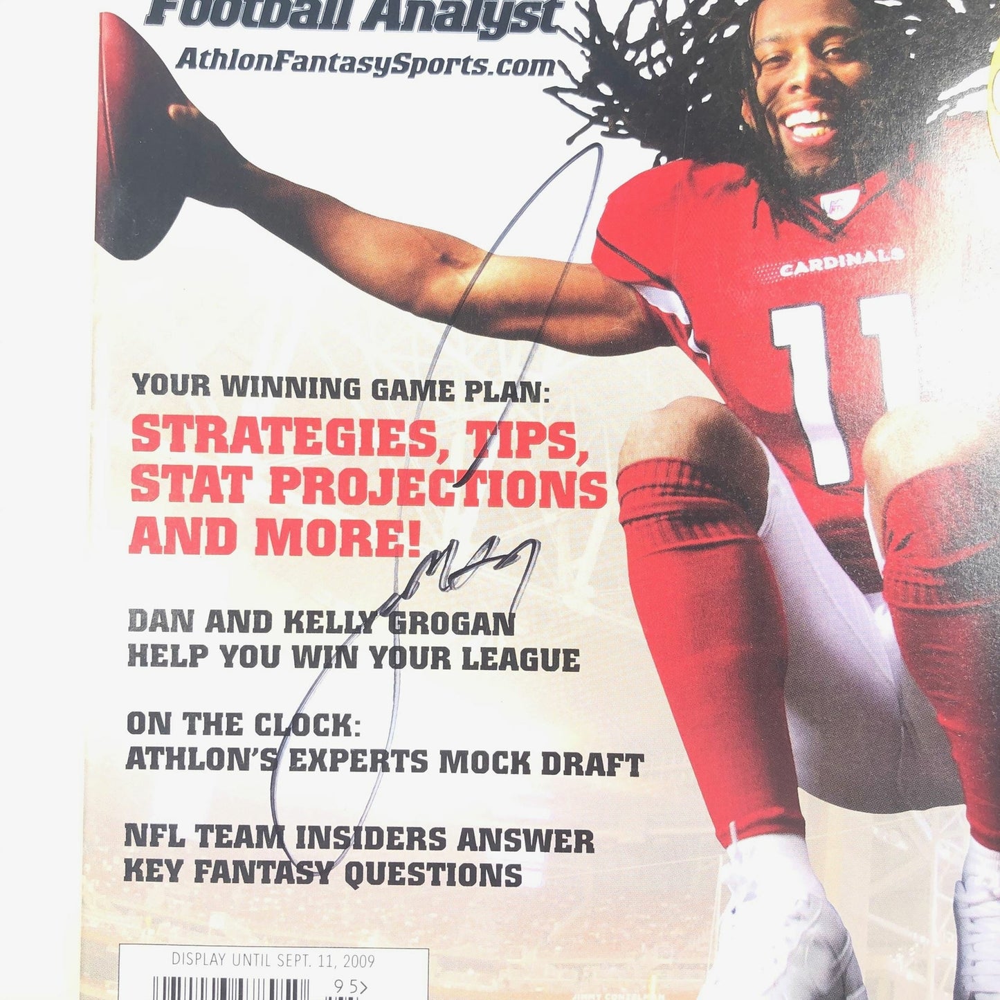 Larry Fitzgerald Signed Magazine PSA/DNA Arizona Cardinals Autographed