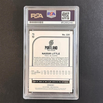 2019-20 NBA Hoops #220 Nassir Little Signed Rookie Card AUTO PSA Slabbed RC Blaz