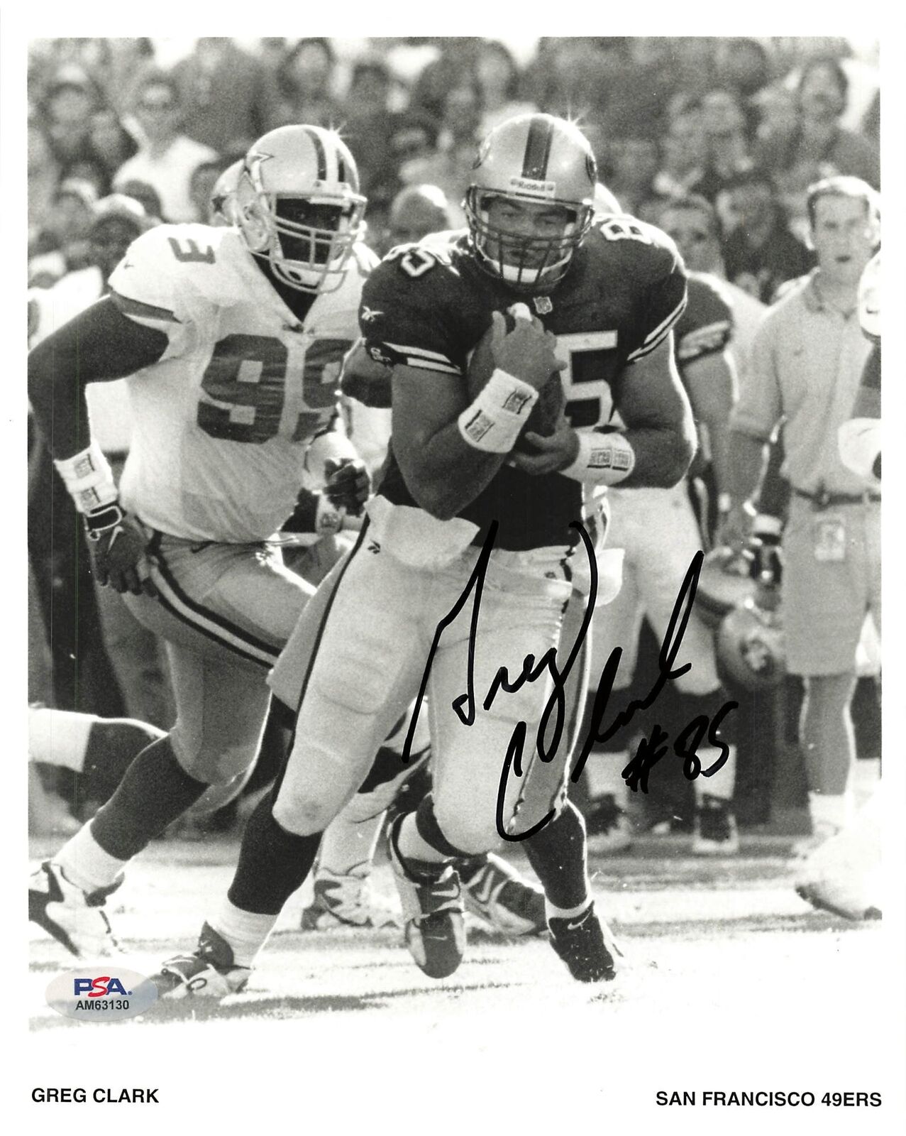 Greg Clark signed 8x10 photo PSA/DNA San Francisco 49ers Autographed