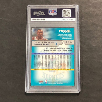 2000-01 Fleer Focus #124 Hersey Hawkins Signed Card PSA Slabbed Hornets