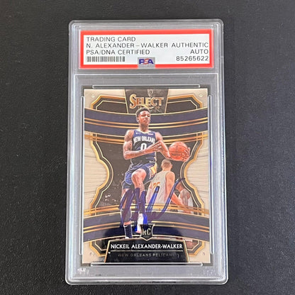 2019-20 Panini Select #49 Nickeil Alexander Walker Signed Card AUTO PSA Slabbed