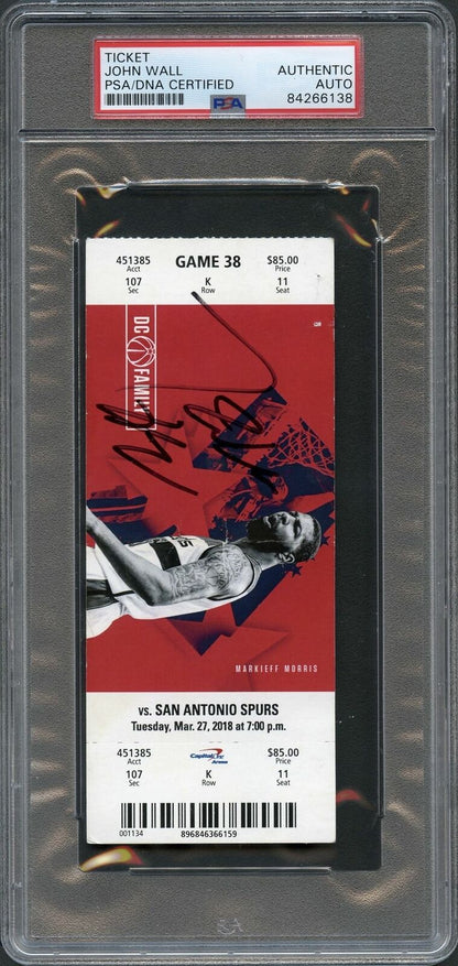 John Wall Signed Ticket Stub PSA/DNA Slabbed Autographed Washington Wizards