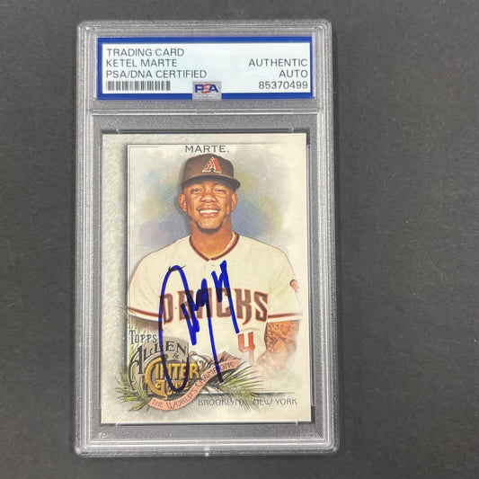 2022 Topps # Ketel Marte Signed Card PSA/DNA Autographed Arizona Diamondbacks