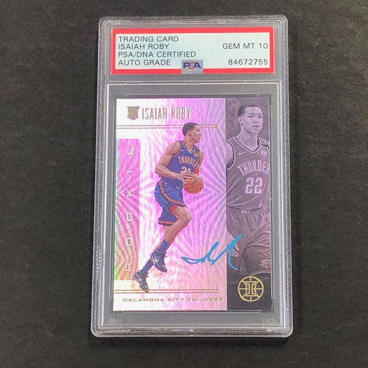 2019-20 Panini Illusions #174 Isaiah Roby Signed Card AUTO GRADE 10 PSA Slabbed