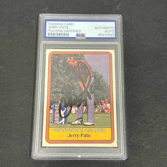 1981 Donruss Golf Statistical Leader Jerry Pate Signed Card PSA/DNA Slabbed AUTO